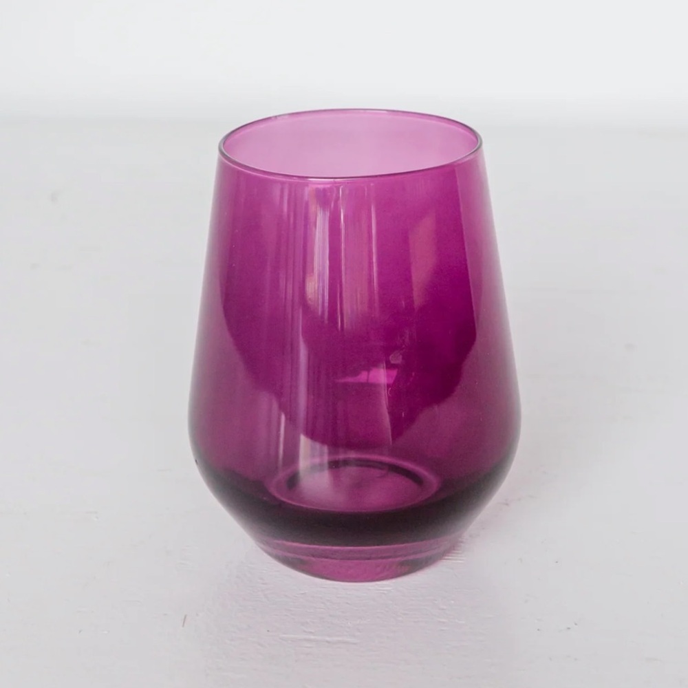 NEW Estelle amethyst stemless wine glass